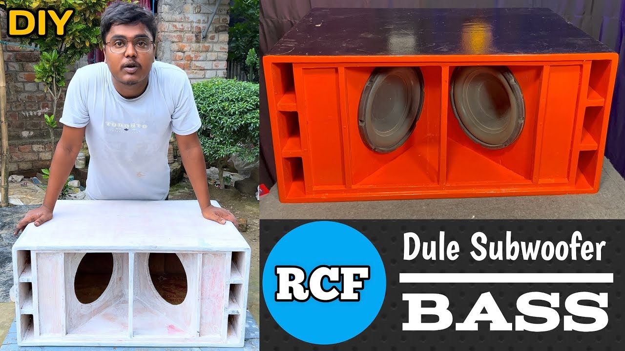 How to make a ￼dule subwoofer bass  RCF dule subwoofer cabinet   Subwoofer box