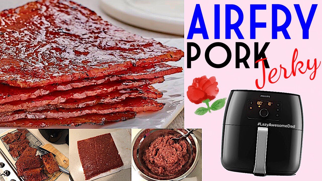 Air fried Pork Jerky Recipe - Chinese Bak Kwa in Philips Air Fryer XXL Avance and Xiaomi Liven G-5