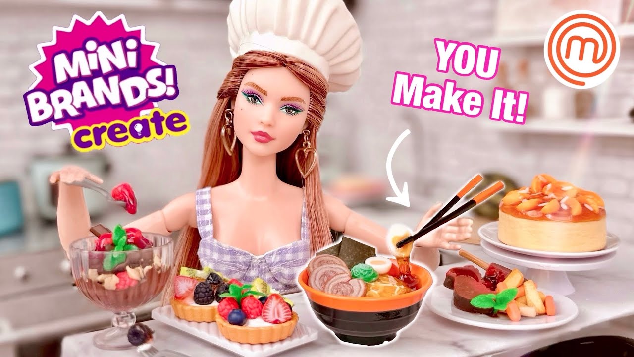 Mini Brands CREATE (MasterChef) Are They Barbie Doll Sized? ZURU 10 Capsule Unboxing
