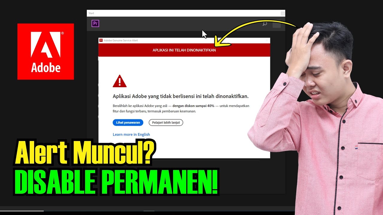 Bikin Pusing? Cara Fix Mengatasi Adobe Genuine Service Alert - DISABLE PERMANEN!