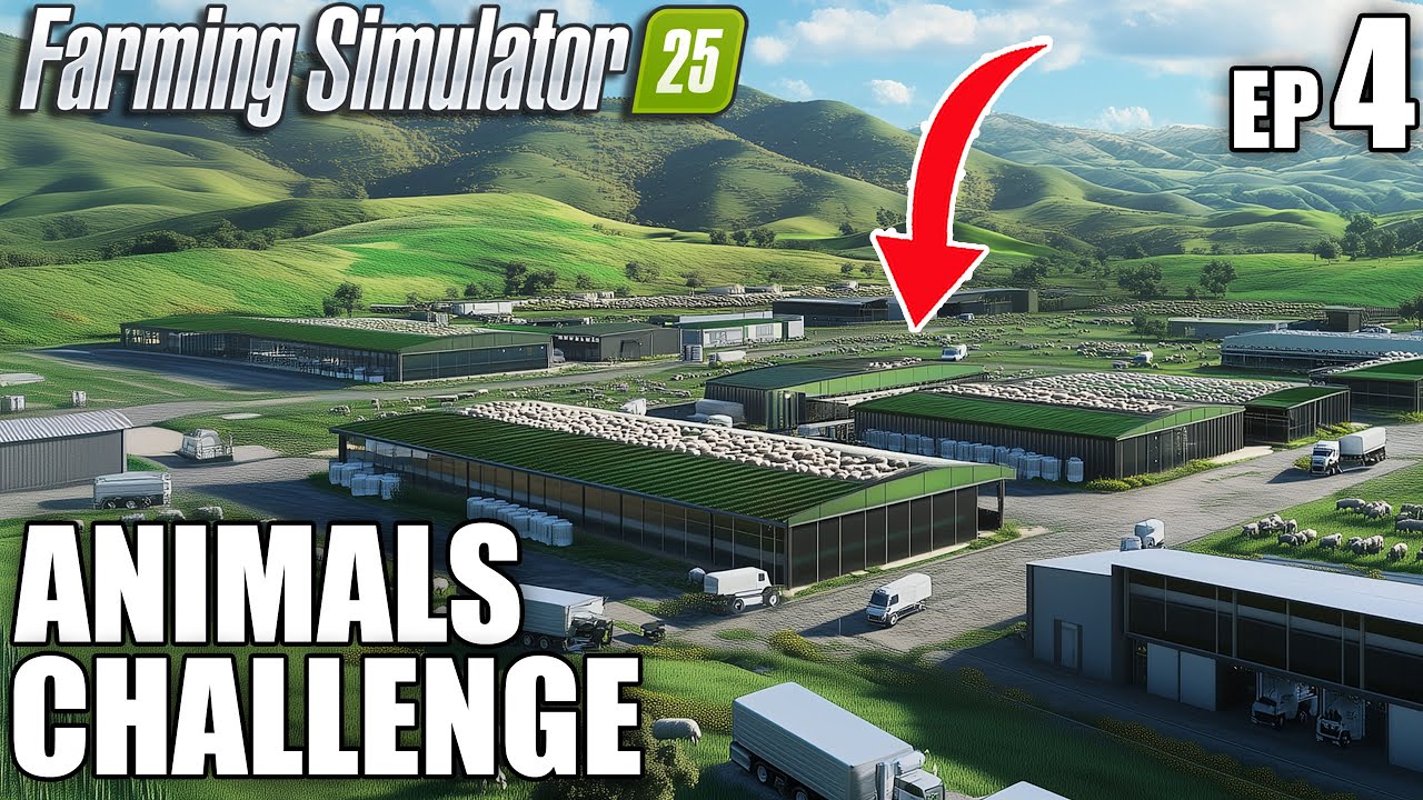 BUILDING A NEW 4000 SHEEP FARM | ANIMALS Challenge | Farming Simulator 25 - Ep4