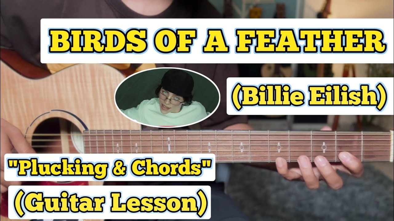 BIRDS OF A FEATHER - BILLIE EILISH | Guitar Lesson | Plucking & Chords | (Strumming)