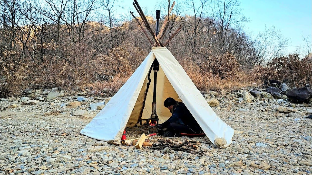 -9℃ 자작타프로 티피텐트만들기/부쉬크래프트