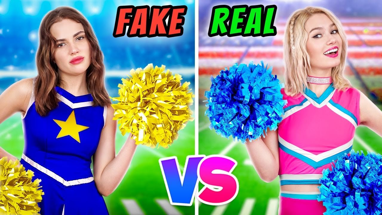 Real vs Fake Cheerleaders at School! Boy Got Into the Cheerleading Team