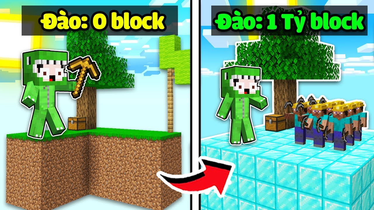 KHANGG BEDWARS CHẾ ĐỘ SKYBLOCK Đ&Agrave;O 1 TỶ BLOCK ?? *SỞ HỮU LƯỠI H&Aacute;I BĂNG TỬ THẦN TROLL NOOB TEAM