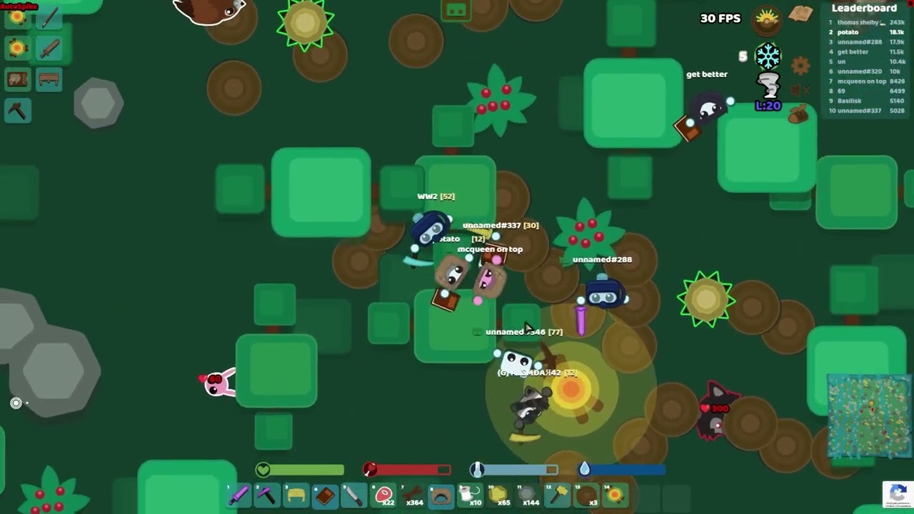 Raid and Kills on legasy! Starve.io