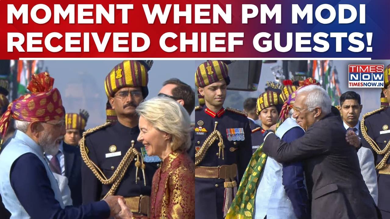 Republic Day 2026: Watch Moment When PM Modi Received Chief Guests At Kartavya Path!
