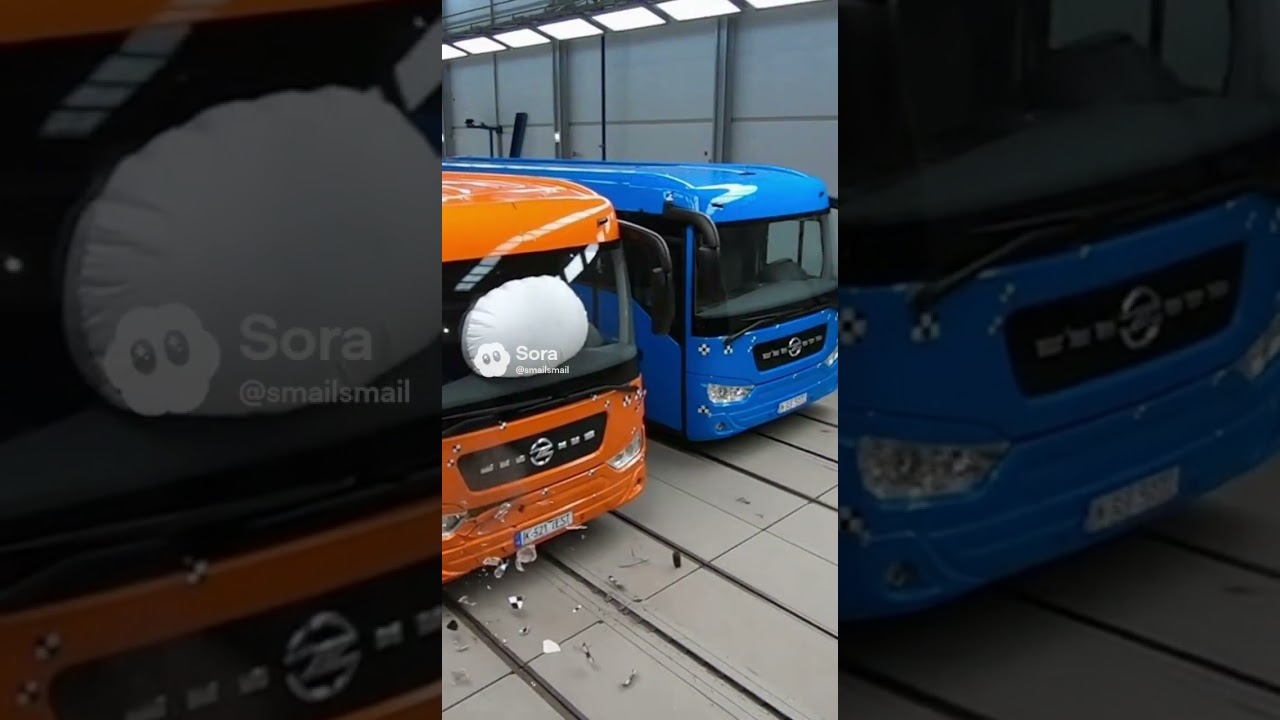 краш тест Ikarus 521 / 522 — мини-автобусы