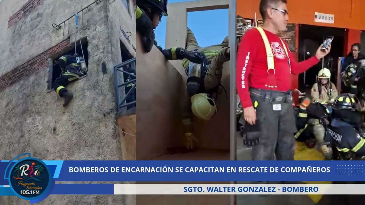 CON BOMBEROS CHILENOS SE CAPACITARON EN RESCATE DE BOMBEROS CAIDOS EN SERVICIO 2
