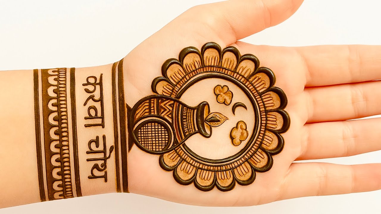 Karwa Chauth Special Mehndi Design | Karva Chauth Mehndi | Front hand Mehndi design | Stylish Mehndi