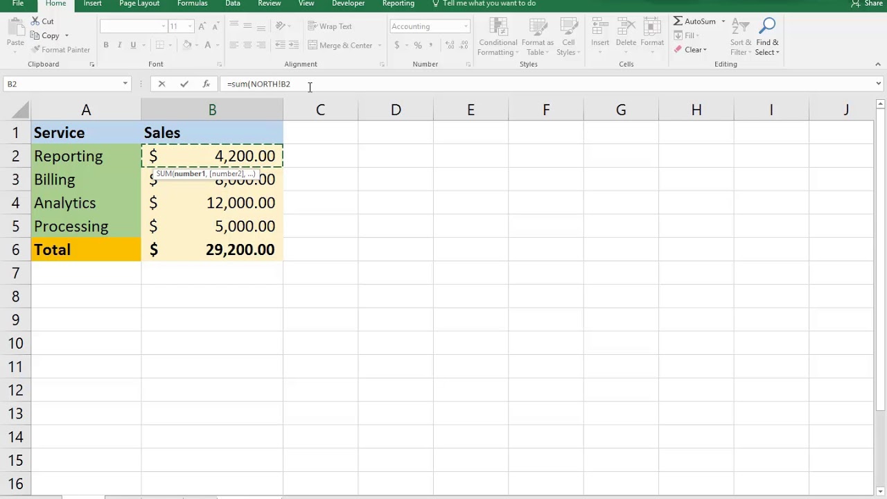 Excel 3D Formula Across Sheets