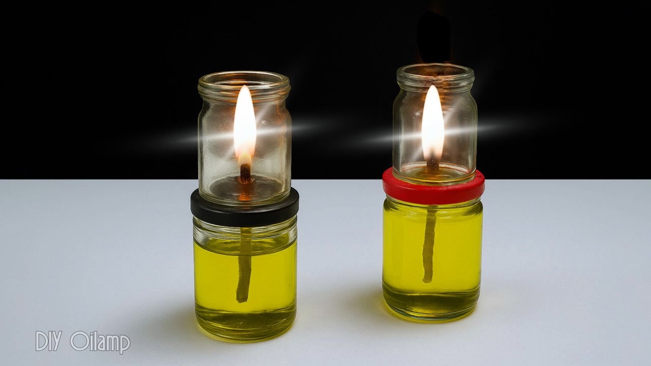 How to Make Candles Olive Oil Lamp! Free Energy