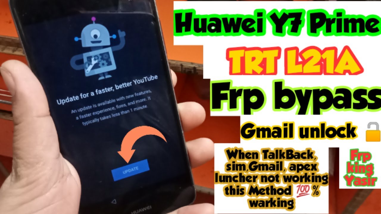Huawei Y7 Prime TRT-L21A Frp Bypass|Huawei Y7 prime frp bypass when talk back not workin|UNLOCK Y7