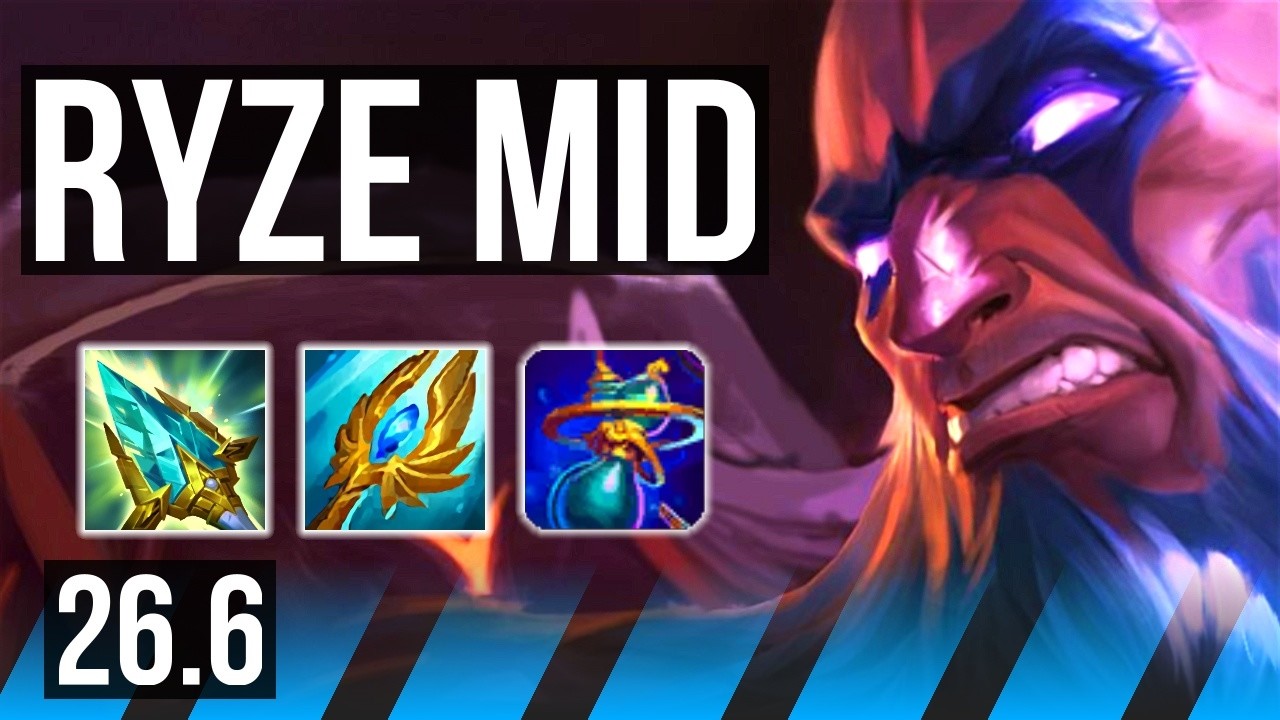 RYZE vs SYLAS (MID) | Good KDA: 14/1/10, 63K damage | NA Challenger | 26.6