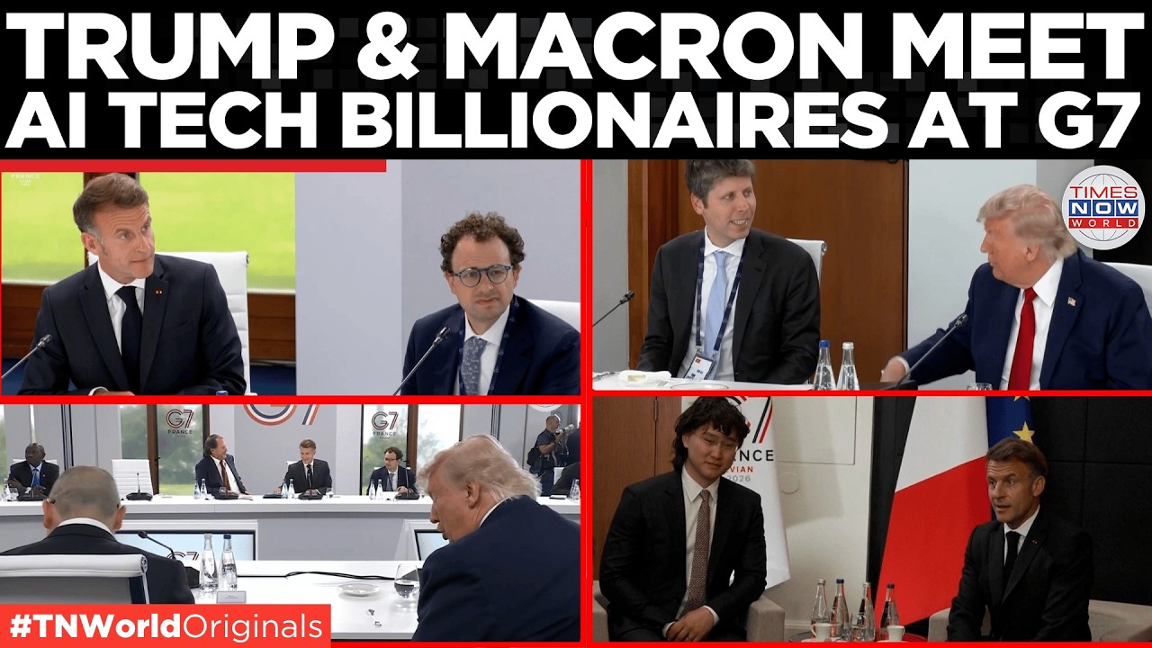 FULL: Trump & Macron meet AI Titans at G7 Summit; Altman, Hassabis & Amodei attends meeting