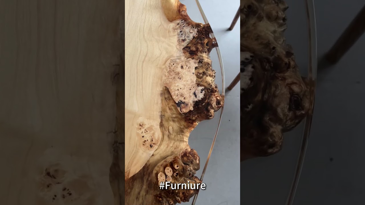 🌿 White Wood Resin Table | Pure Showcase