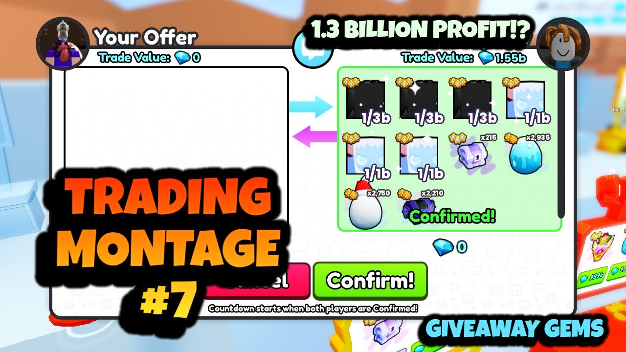 Trading Montage #7 | * DAY 7 *💎 1.3+ BILLION PROFIT 🤑 ZERO TO TITANIC💎 | Pets Go | Roblox