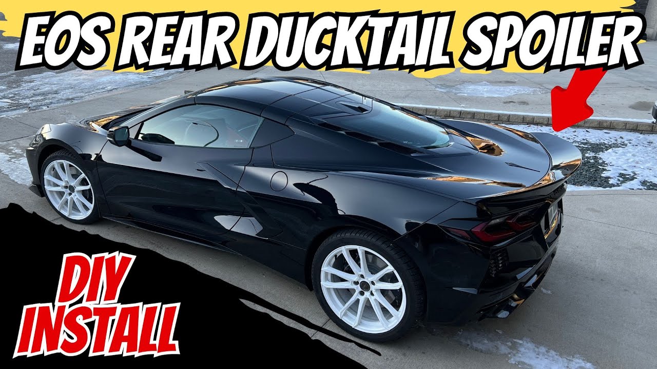 Corvette C8 EOS Rear Ducktail Spoiler Full DIY Install
