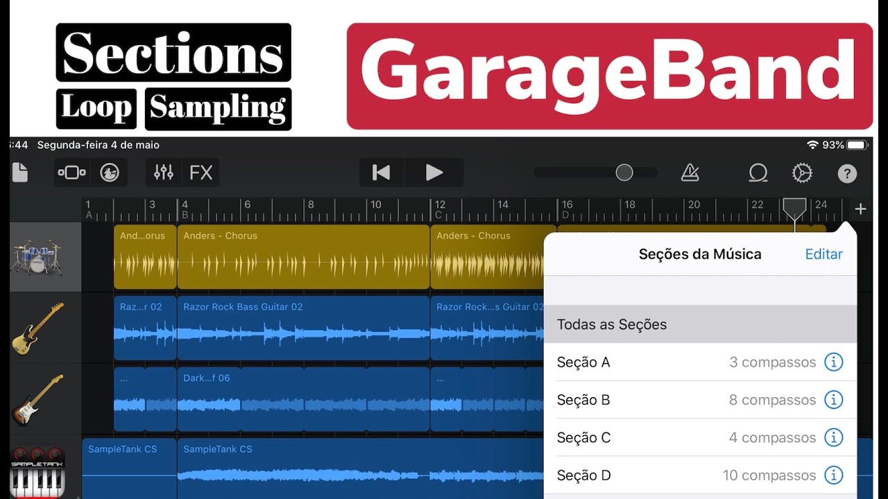 GARAGEBAND SEÇÕES Loop!