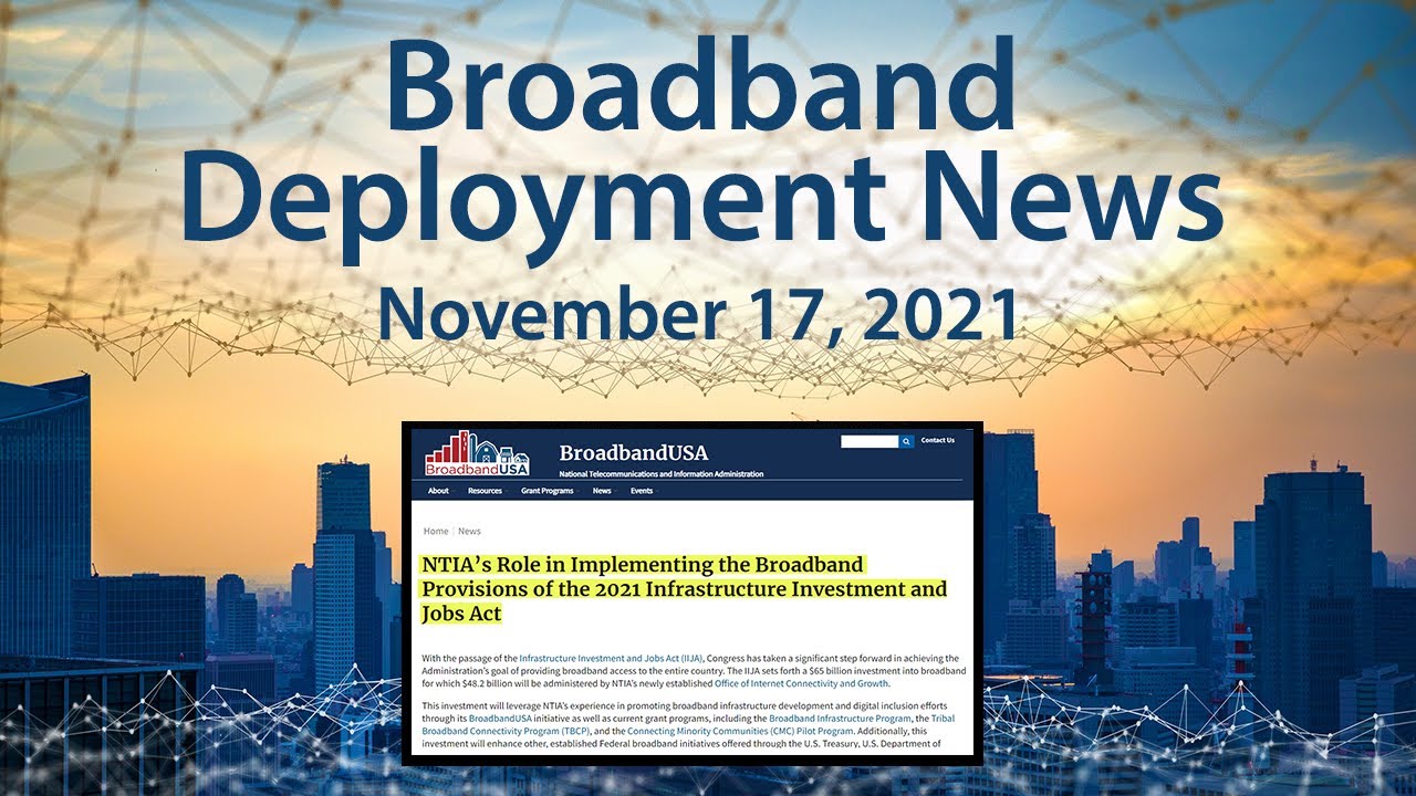 More on the Broadband Infrastructure Bill
