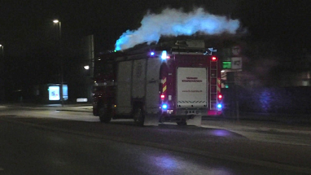 TÅRNBY BRANDVÆSEN (M3+F4) ILD I BIL brandbil i udrykning fire truck respond
