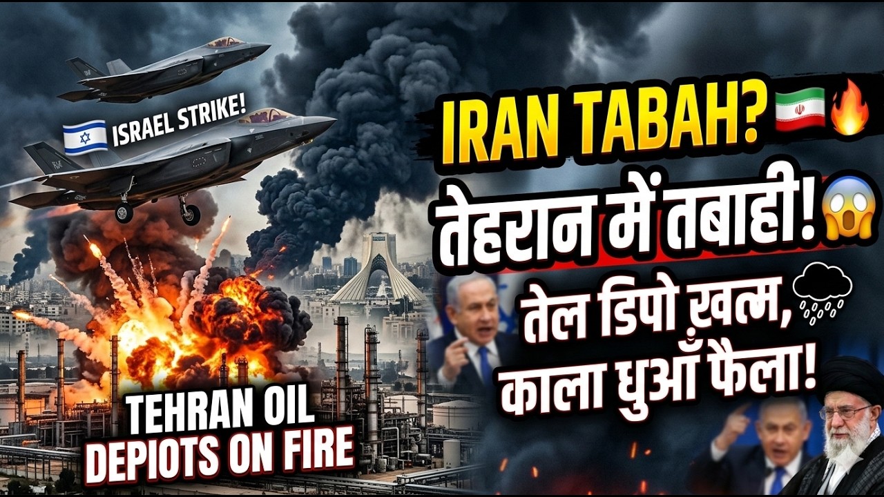Iran vs Israel: Tehran में भयंकर धमाके! 😱 पूरा शहर धुएं में डूबा, क्या शुरू हो गया World War 3? 🇮🇷🇮🇱