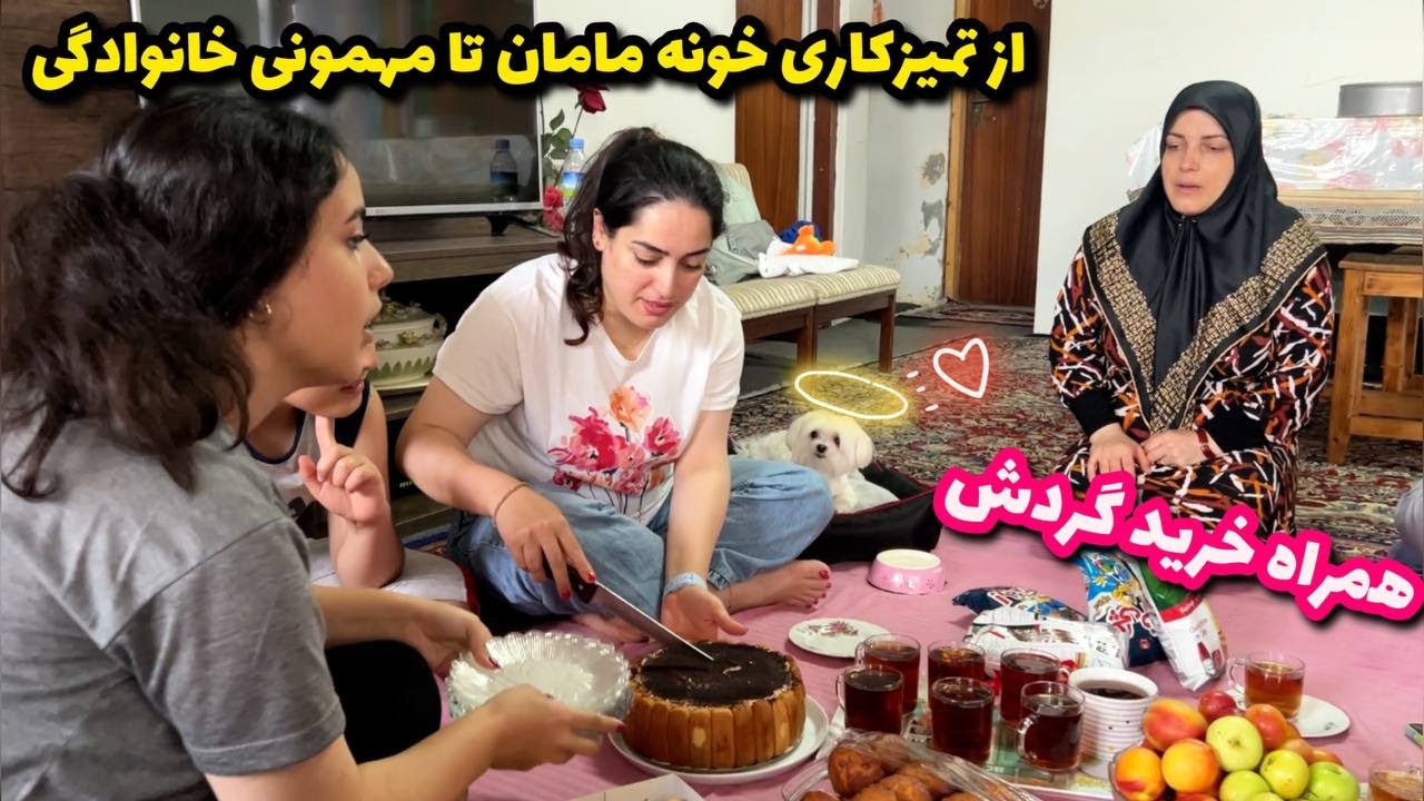 چالش تمیزکاری خونه مامان،مهمونی خانوادگی خونه باباجی،خرید هیجان انگیز