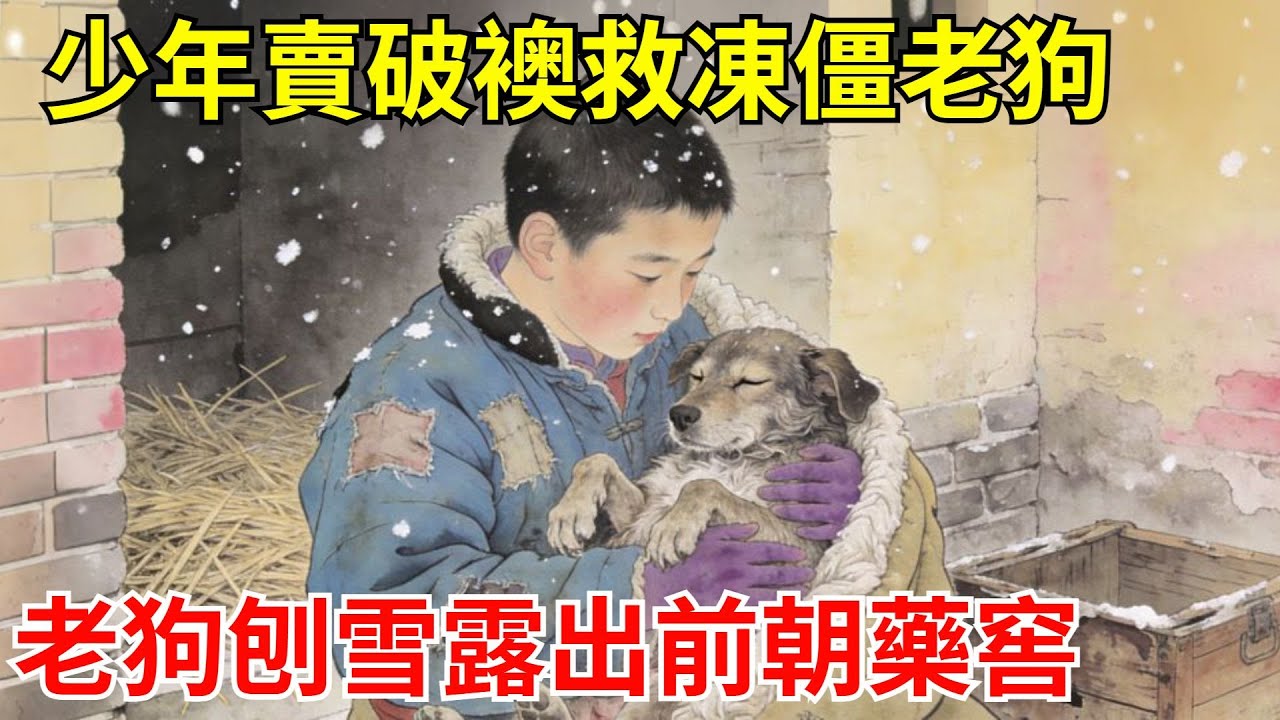 少年賣破襖救凍僵老狗，狗夜夜刨他門前雪。春來雪化，露出前朝藥窖，百味珍材救瘟疫，皇帝賜匾義犬堂！#故事頻道#聽書#民間故事#說書#善有善報#爽文