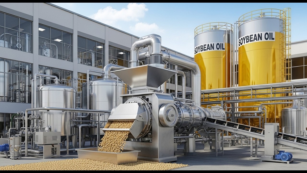 Inside the Largest High-Tech Soybean Oil Processing Factory You've Never Seen Before (Full Process)