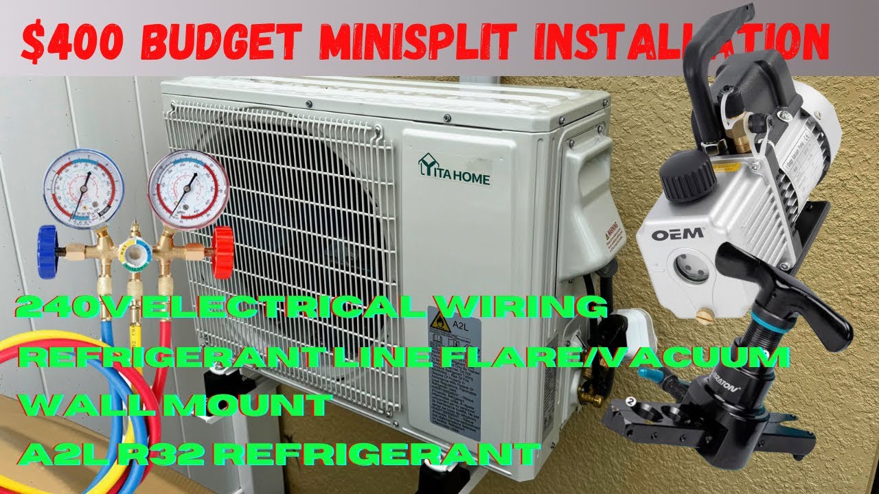 How to Install Budget Mini Split Air Conditioner | Yitahome AUX | R32 A2L Refrigerant