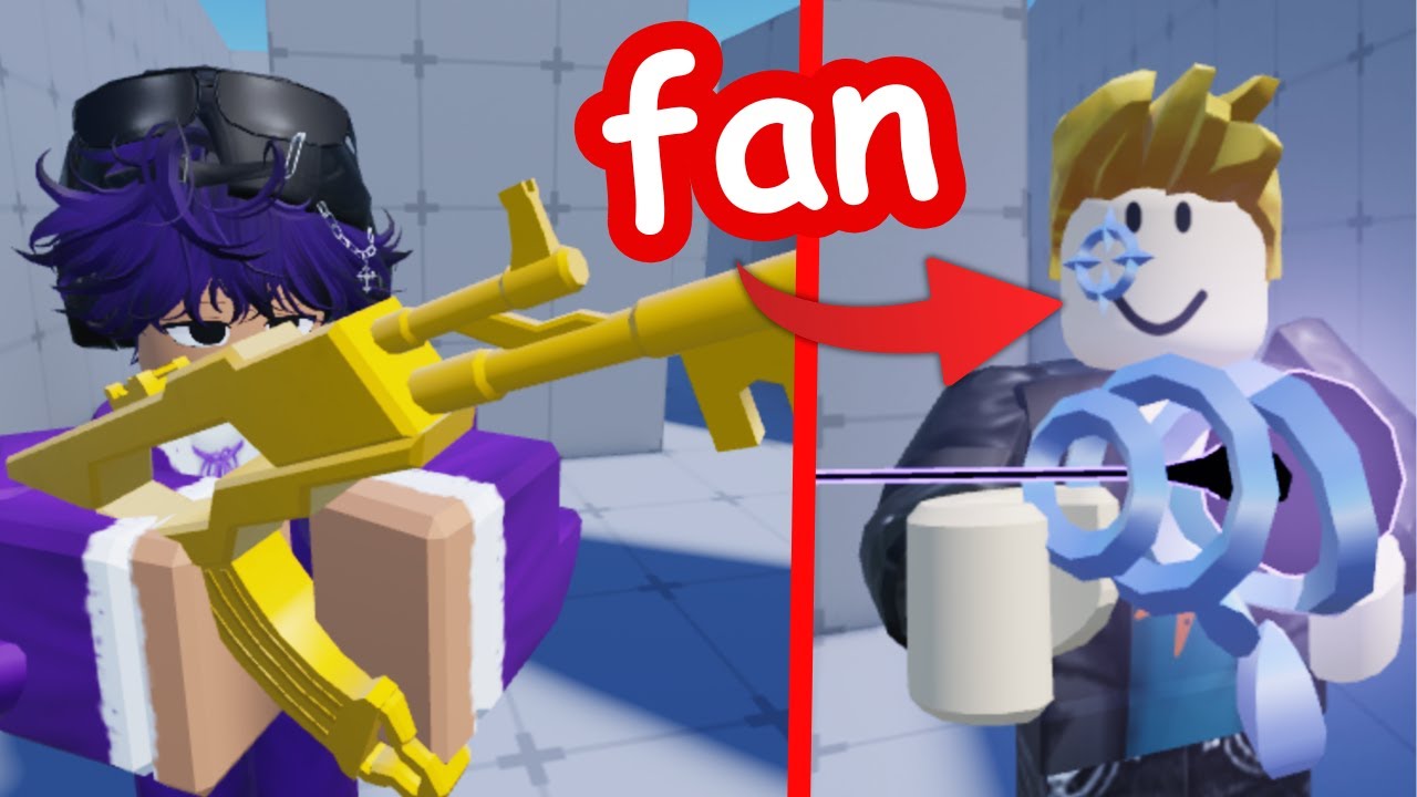 1v1ing my fan in Roblox Rivals