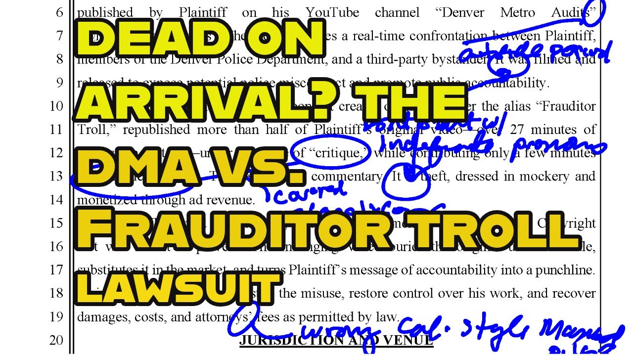 Lawyer Reviews DMA's Copyright Lawsuit Against Frauditor Troll.  Is The Case Time-Barred?