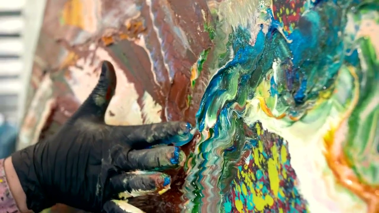WANDERLUST – Creation of a Painting by Dietmar Brixy | 2025, Oil on Canvas, Ø 160 cm