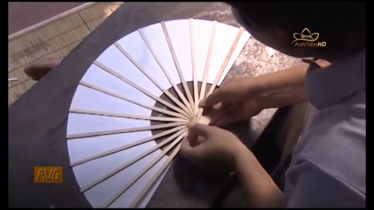 How to make Bamboo Fan (HandMade) - Cách làm một chiếc quạt giấy của người Việt