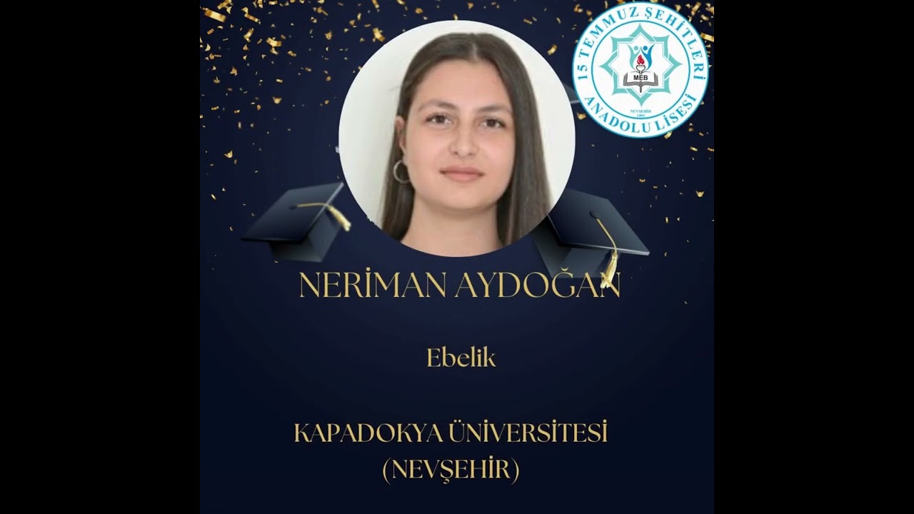 2025 Nevşehir 15 Temmuz Şehitleri Anadolu Lisesi Üniversite Yerleştirme
