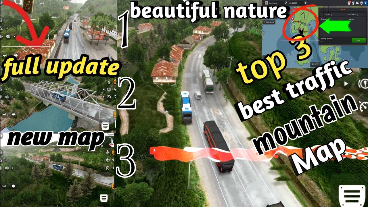 Bus Simulator Indonesia new map full update best 3 map