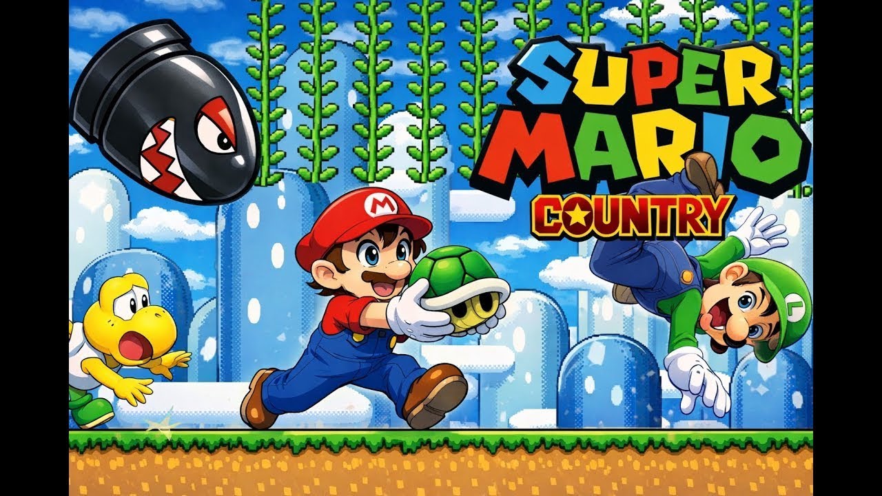 Super Mario Country 100% (Snes-Hack) - A Pedido de (Junior 7) Part3 &4