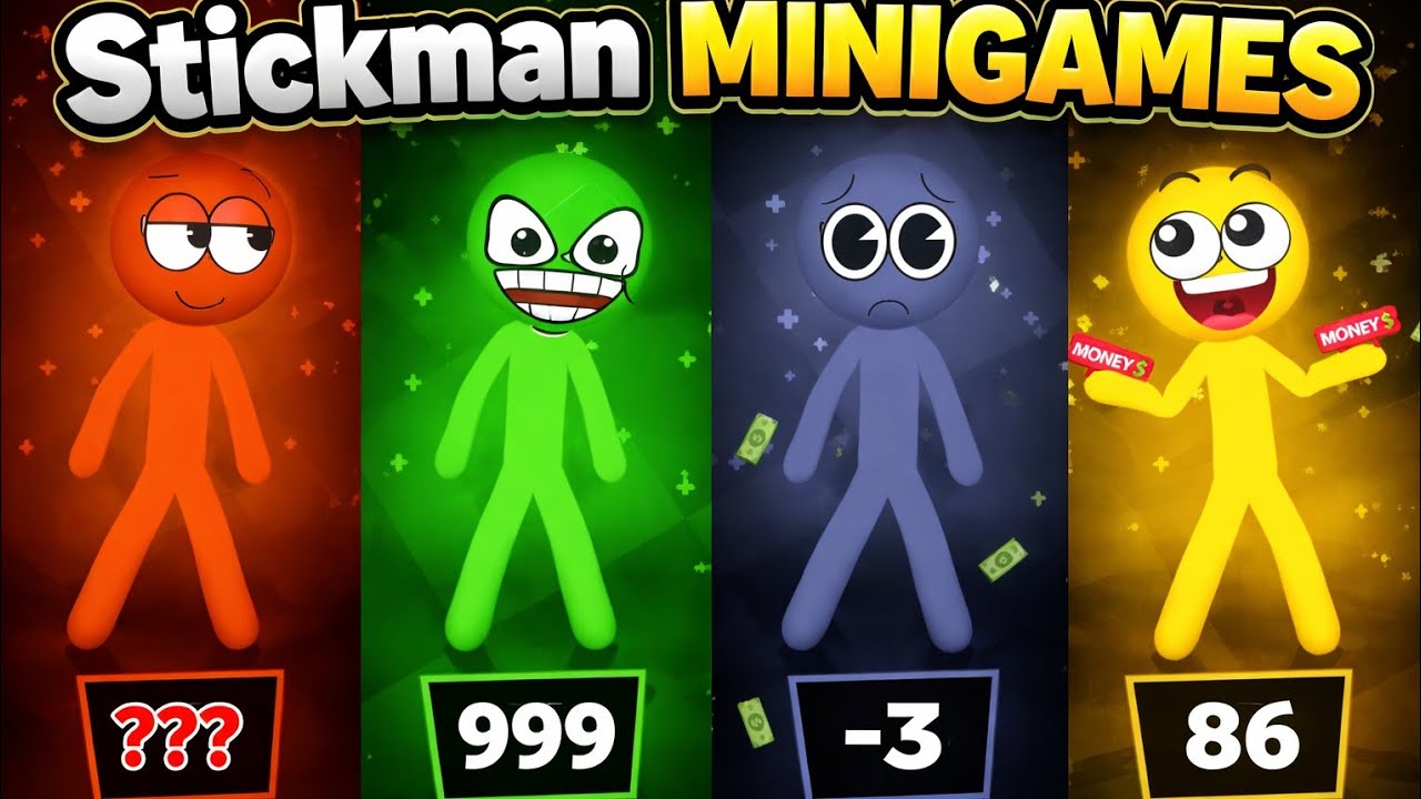 Stickman Funny 🤣 MINIGAMES Tournament - Stickman Party Gameplay