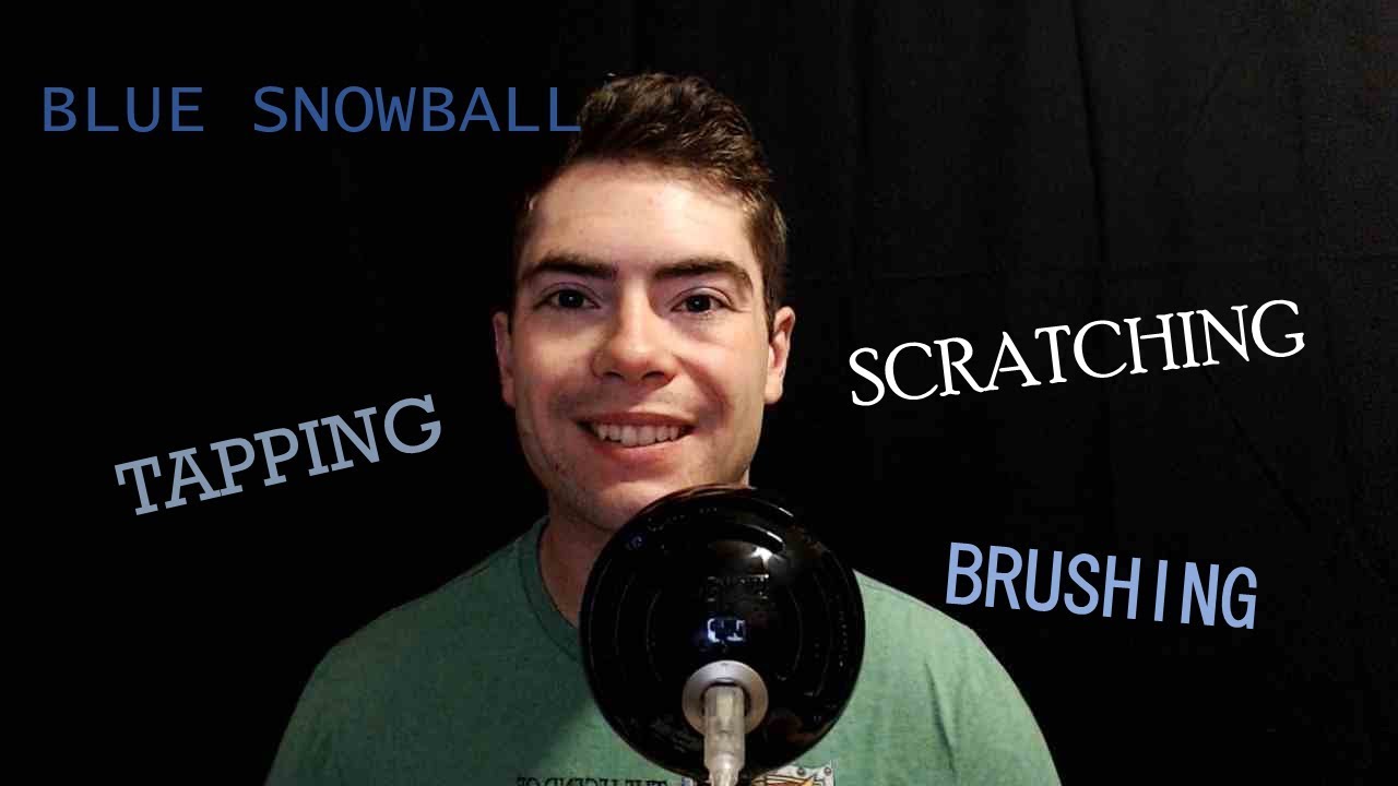 [ASMR] Blue Snowball❄️ Scratching + Tapping + Brushing