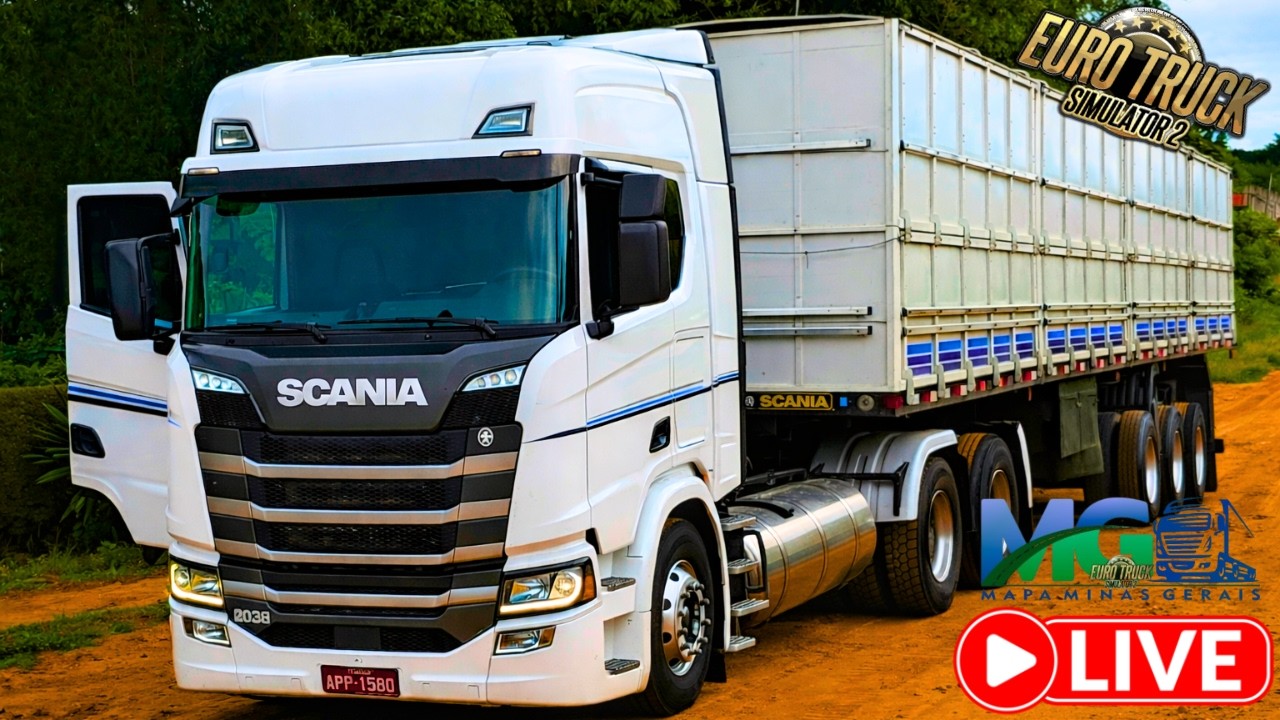 🔥 ETS2 AO VIVO | Scania Bruta na Estrada de Minas Gerais! #ets2  #eurotrucksimulator2  #aovivo