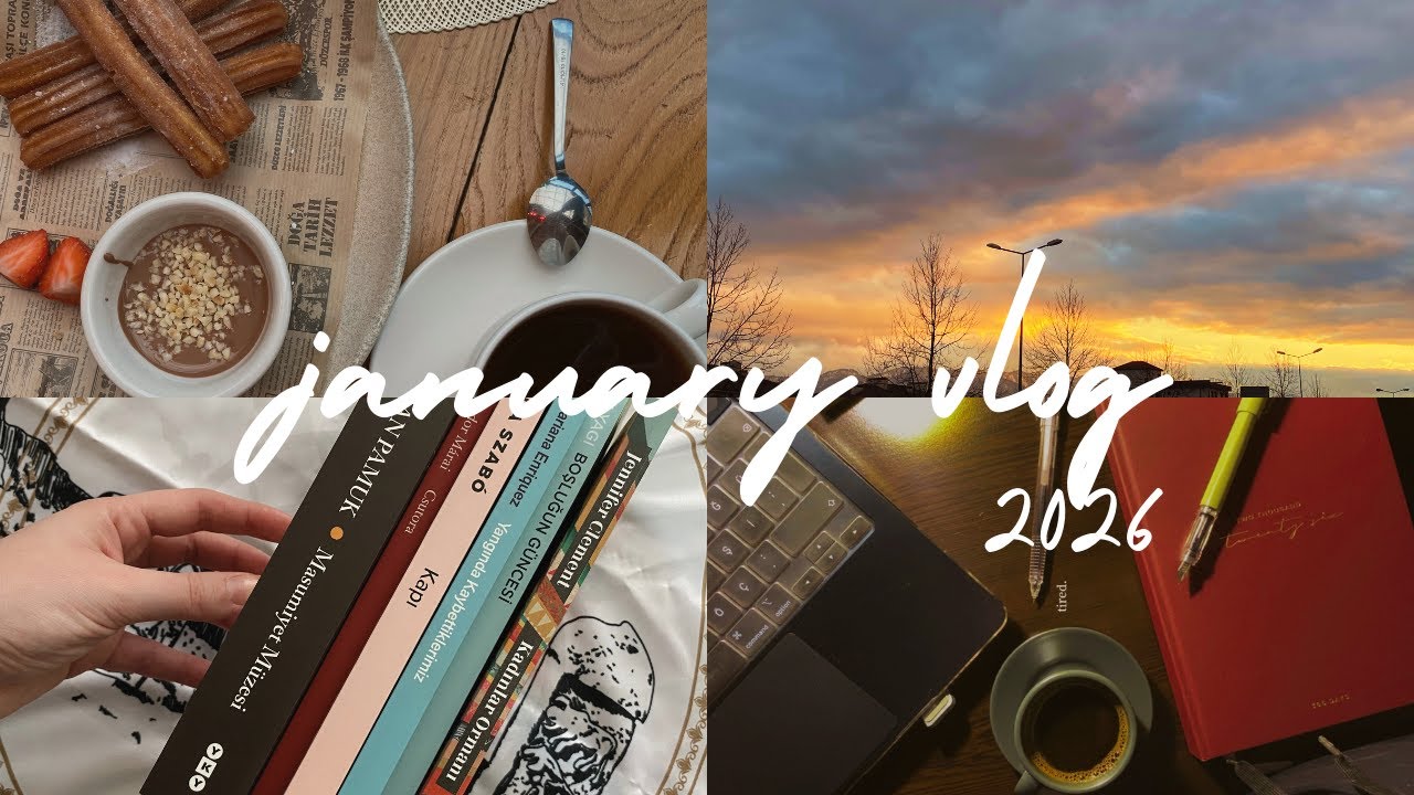 january'26 vlog | solo book dates, Flört konseri, mini book haul, birtakım örgüler