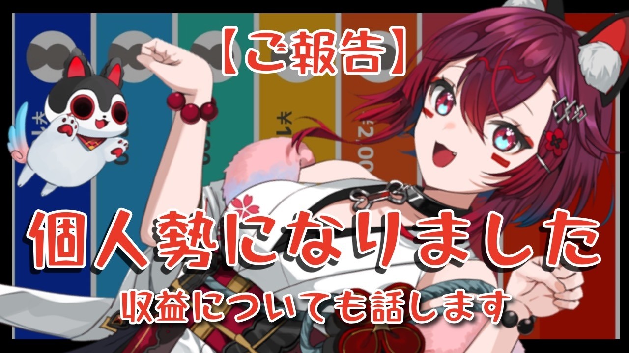 【ご報告 】企業勢から個人勢になりました。４カ月無収入だった話🐶（ #新人vtuber ＃こまといぬ ）