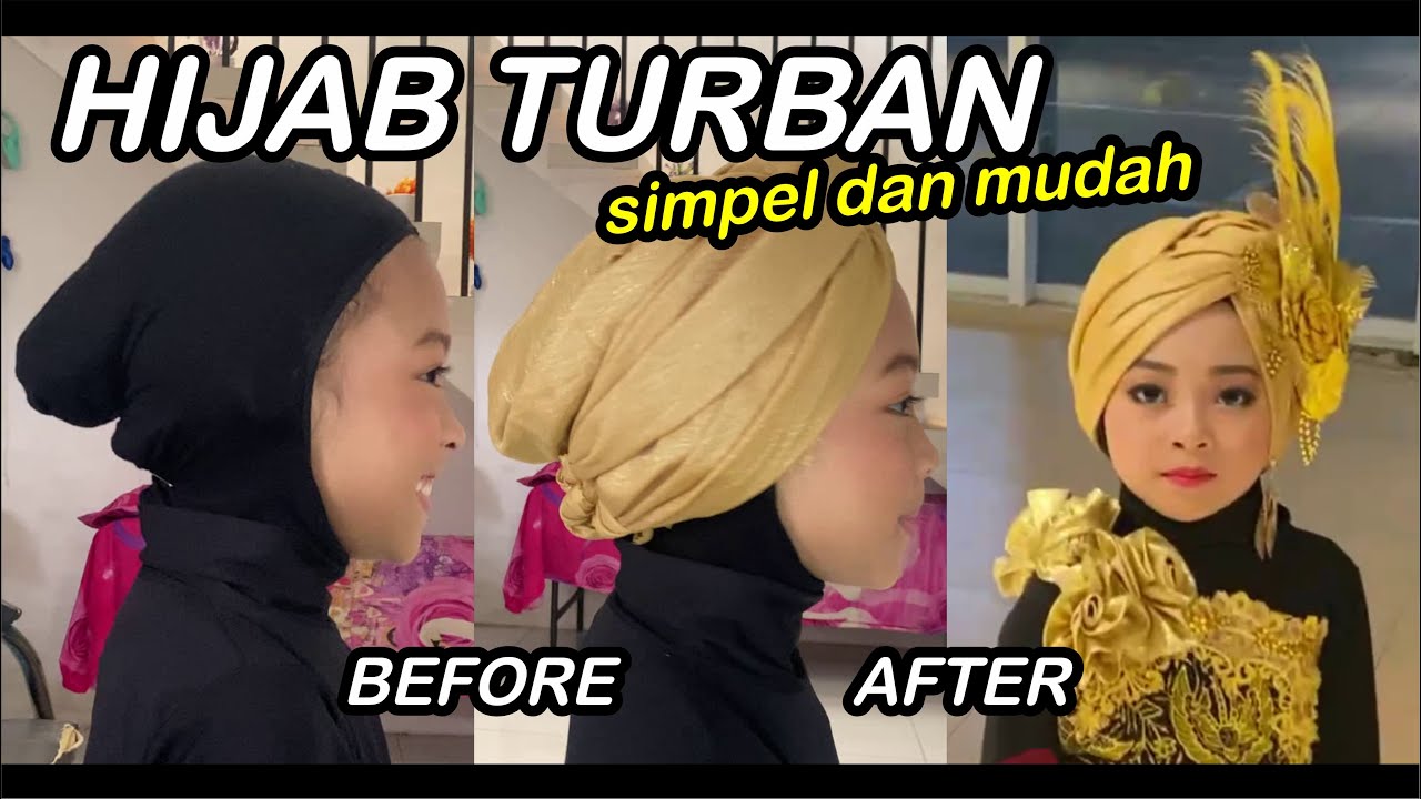 TUTORIAL HIJAB TURBAN GAMPANG BANGET!!