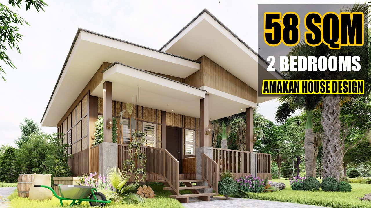 AMAKAN HOUSE DESIGN | 58 SQM HOUSE | 2 BEDROOMS