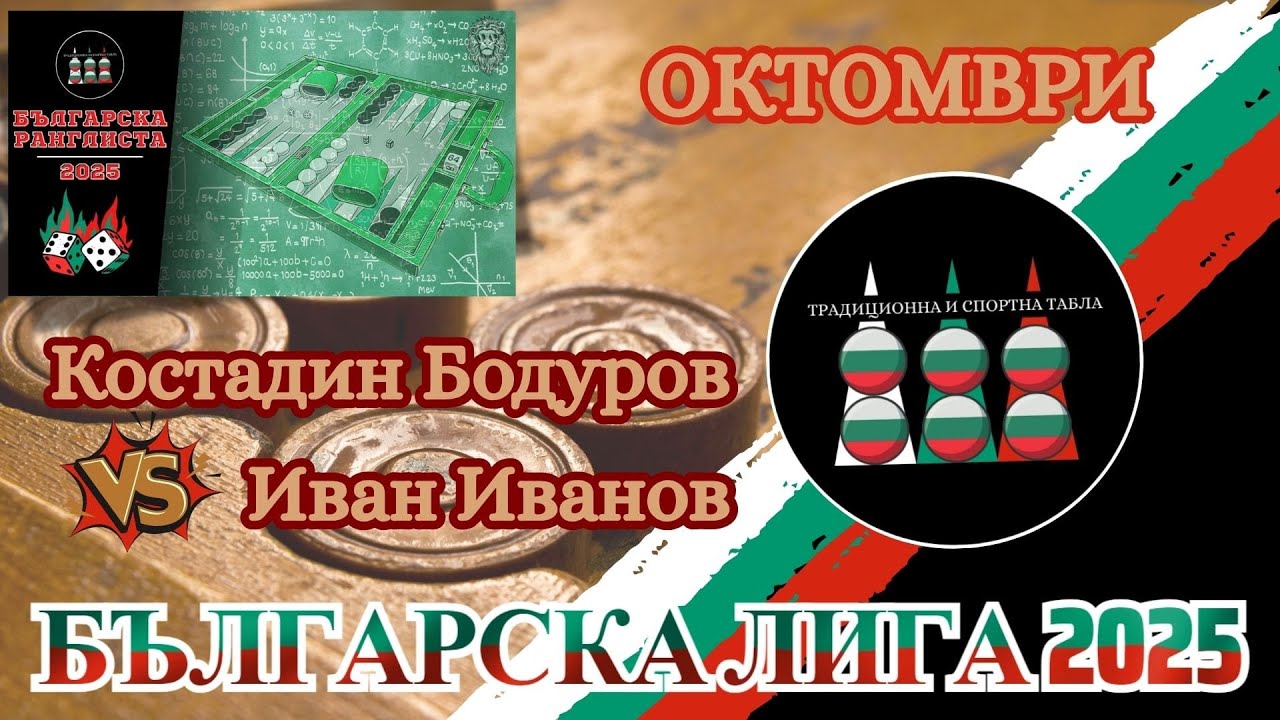 Bulgarian League October2025: Kostadin Bodurov vs Ivan Ivanov