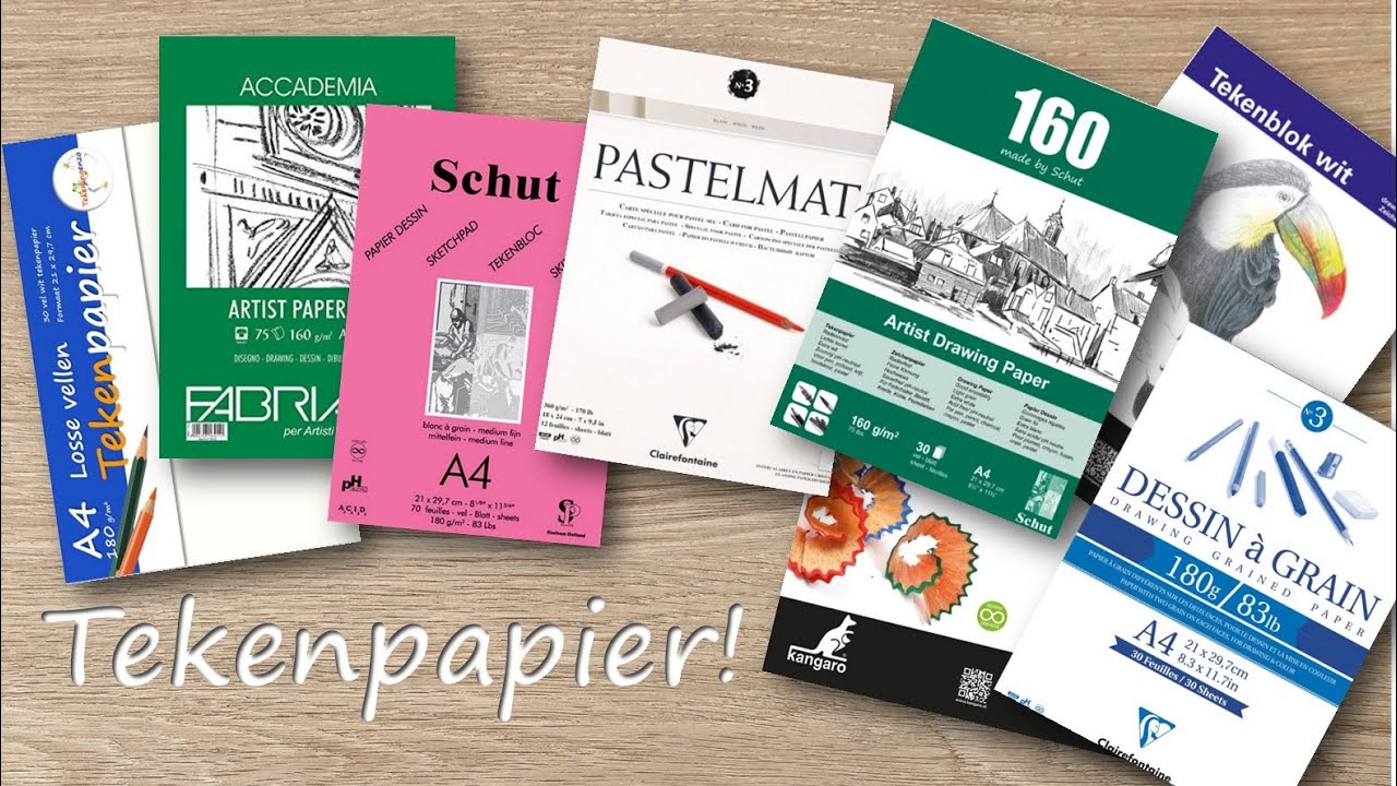 Vergelijk tekenpapier van verschillende merken