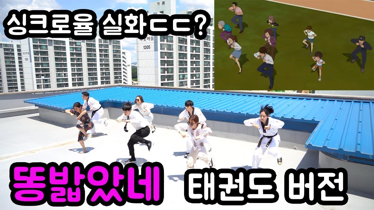 태권도 국가대표가 추는 싱크로율 100% '똥 밟았네' 댄스 #똥밟았네