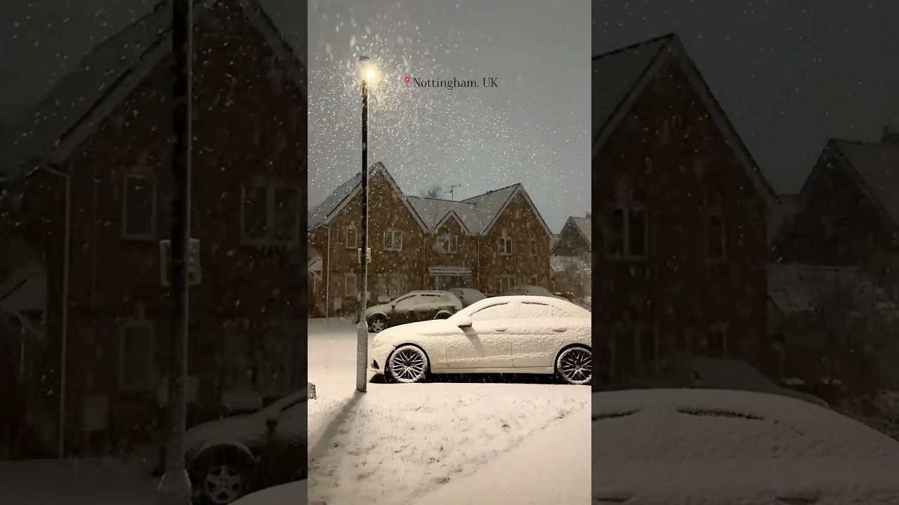 Snowfall UK | First Snow of the Season | Winter 2024 #shorts #youtubeshorts #snowfall
