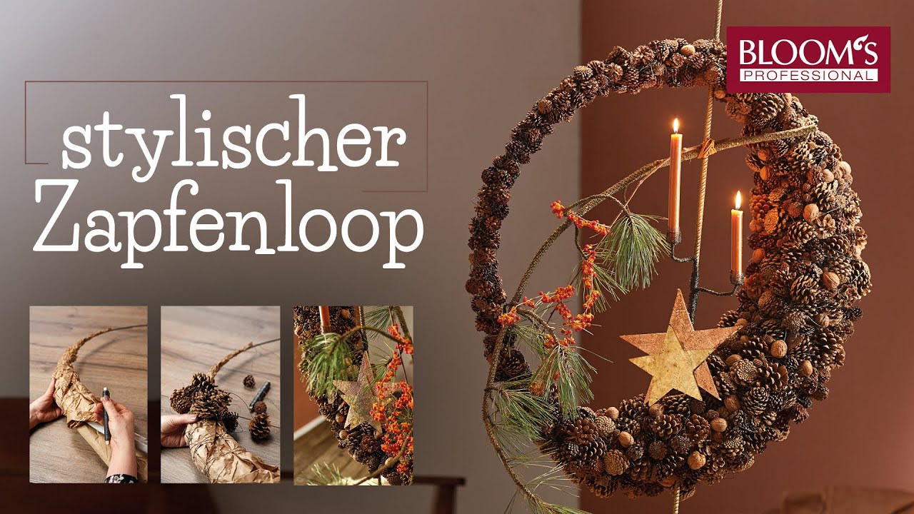 Angesagter Zapfenloop | DIY | Weihnachtsflorisitk | Kranz | BLOOM's