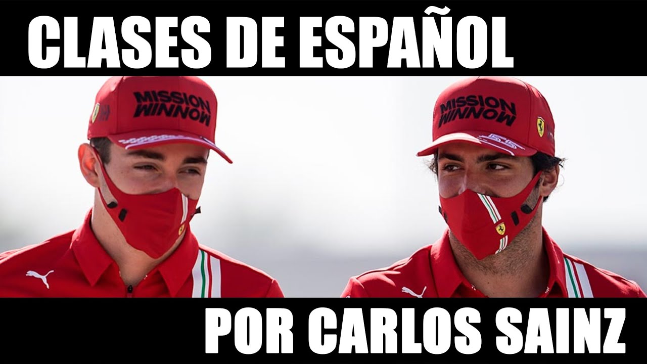 Ferrari: Carlos Sainz enseña español a Charles Leclerc